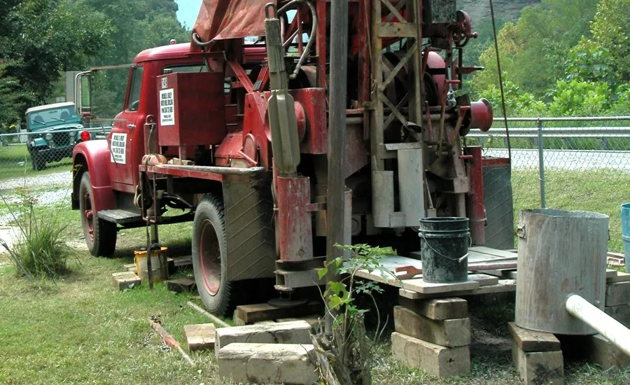 Scrap drill rig loaded for recycling in Richmond